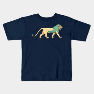 Turquoise Lion of Ishtar gate Kids T-Shirt